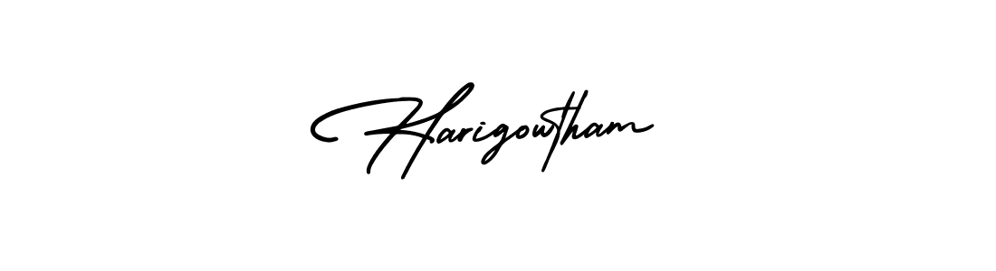 Harigowtham stylish signature style. Best Handwritten Sign (AmerikaSignatureDemo-Regular) for my name. Handwritten Signature Collection Ideas for my name Harigowtham. Harigowtham signature style 3 images and pictures png
