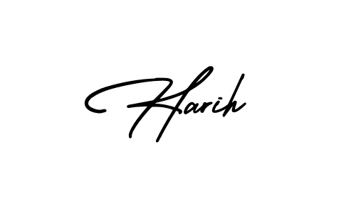 How to make Harih name signature. Use AmerikaSignatureDemo-Regular style for creating short signs online. This is the latest handwritten sign. Harih signature style 3 images and pictures png