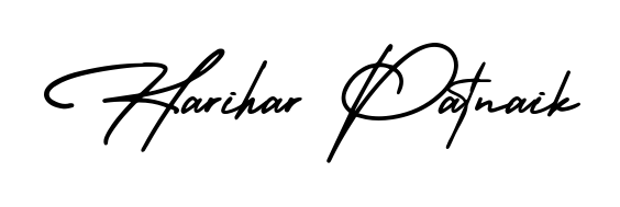 The AmerikaSignatureDemo-Regular lettering style adds unique flourish to name Harihar Patnaik. Stand out with a custom digital autograph made in seconds. Harihar Patnaik signature style 3 images and pictures png