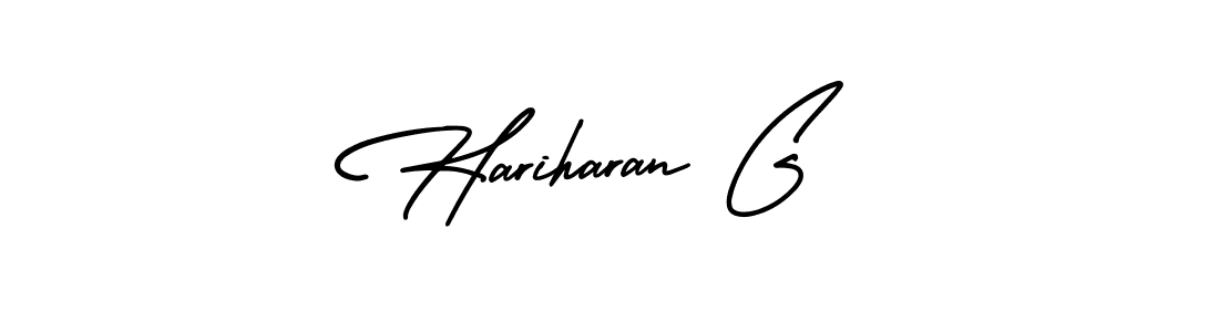 Create a beautiful signature design for name Hariharan G. With this signature (AmerikaSignatureDemo-Regular) fonts, you can make a handwritten signature for free. Hariharan G signature style 3 images and pictures png