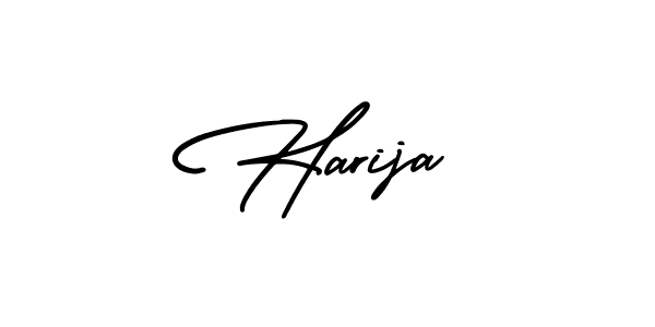 Harija stylish signature style. Best Handwritten Sign (AmerikaSignatureDemo-Regular) for my name. Handwritten Signature Collection Ideas for my name Harija. Harija signature style 3 images and pictures png