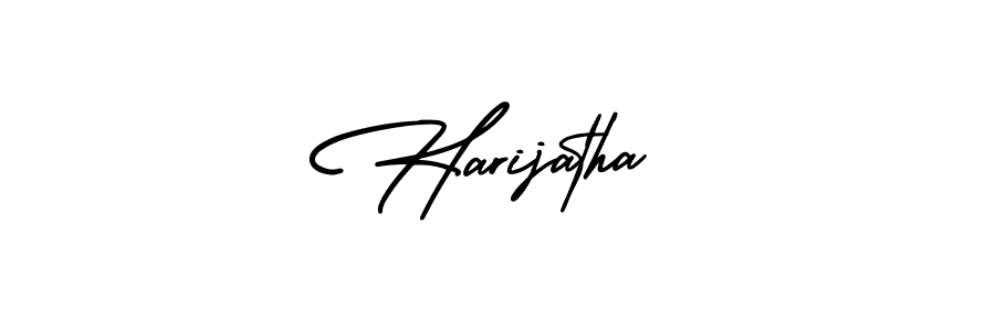 How to make Harijatha signature? AmerikaSignatureDemo-Regular is a professional autograph style. Create handwritten signature for Harijatha name. Harijatha signature style 3 images and pictures png