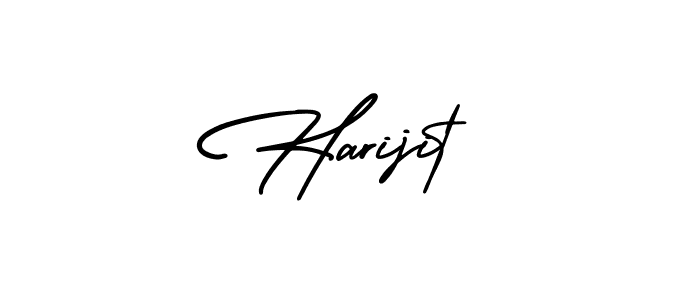 How to make Harijit name signature. Use AmerikaSignatureDemo-Regular style for creating short signs online. This is the latest handwritten sign. Harijit signature style 3 images and pictures png