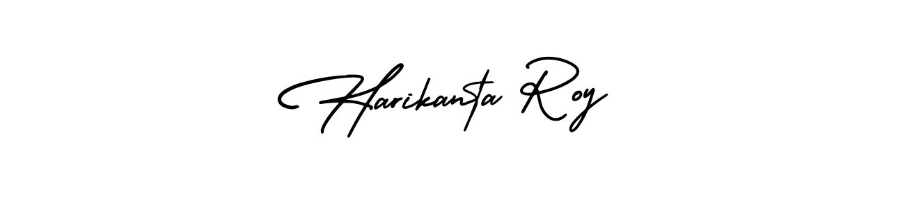 How to make Harikanta Roy name signature. Use AmerikaSignatureDemo-Regular style for creating short signs online. This is the latest handwritten sign. Harikanta Roy signature style 3 images and pictures png