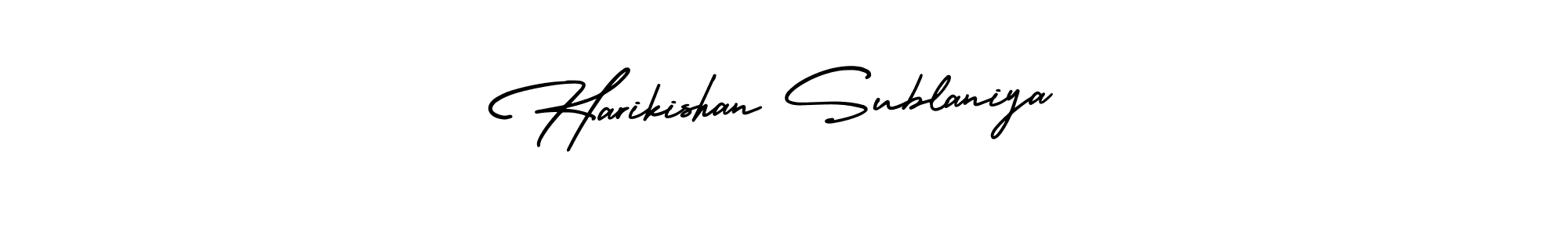 Harikishan Sublaniya stylish signature style. Best Handwritten Sign (AmerikaSignatureDemo-Regular) for my name. Handwritten Signature Collection Ideas for my name Harikishan Sublaniya. Harikishan Sublaniya signature style 3 images and pictures png