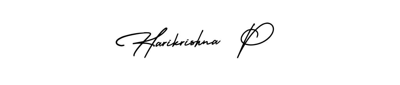Use a signature maker to create a handwritten signature online. With this signature software, you can design (AmerikaSignatureDemo-Regular) your own signature for name Harikrishna  P. Harikrishna  P signature style 3 images and pictures png