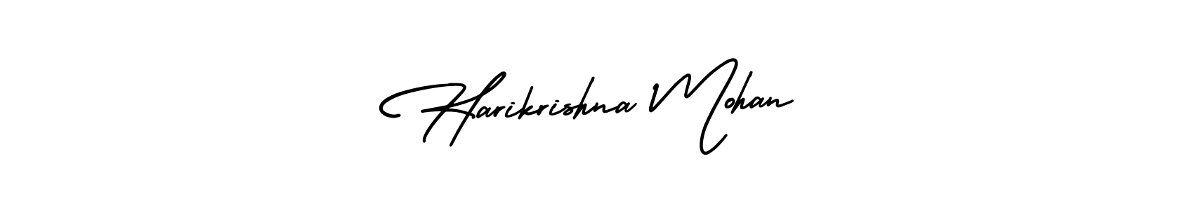 Make a beautiful signature design for name Harikrishna Mohan. With this signature (AmerikaSignatureDemo-Regular) style, you can create a handwritten signature for free. Harikrishna Mohan signature style 3 images and pictures png