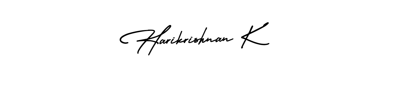 Create a beautiful signature design for name Harikrishnan K. With this signature (AmerikaSignatureDemo-Regular) fonts, you can make a handwritten signature for free. Harikrishnan K signature style 3 images and pictures png