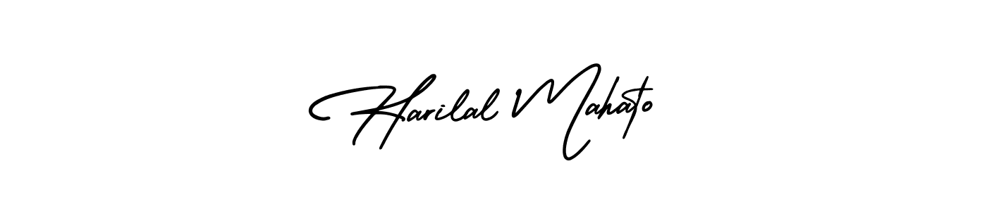 Use a signature maker to create a handwritten signature online. With this signature software, you can design (AmerikaSignatureDemo-Regular) your own signature for name Harilal Mahato. Harilal Mahato signature style 3 images and pictures png