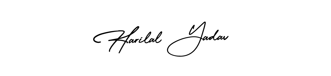 It looks lik you need a new signature style for name Harilal Yadav. Design unique handwritten (AmerikaSignatureDemo-Regular) signature with our free signature maker in just a few clicks. Harilal Yadav signature style 3 images and pictures png