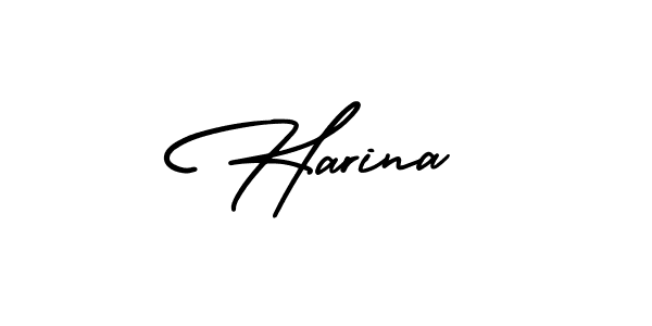 How to Draw Harina signature style? AmerikaSignatureDemo-Regular is a latest design signature styles for name Harina. Harina signature style 3 images and pictures png