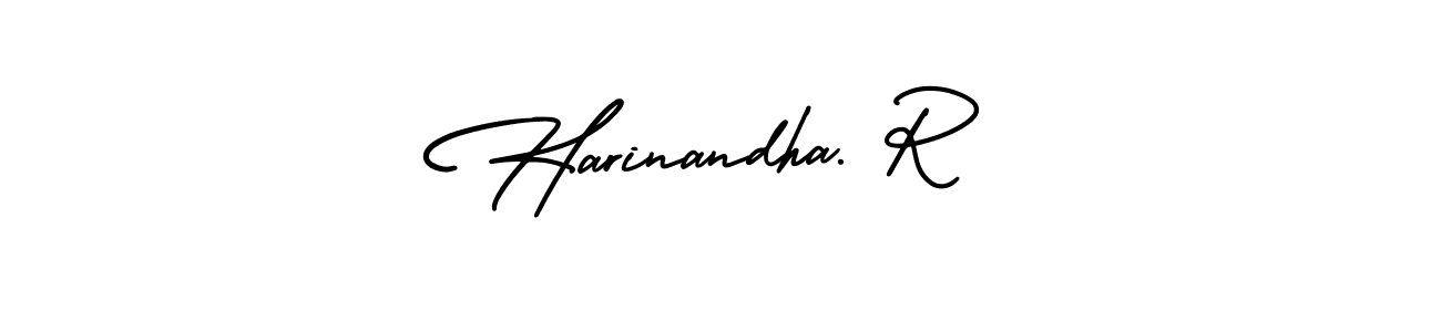 How to make Harinandha. R signature? AmerikaSignatureDemo-Regular is a professional autograph style. Create handwritten signature for Harinandha. R name. Harinandha. R signature style 3 images and pictures png