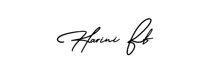 Harini Ff stylish signature style. Best Handwritten Sign (AmerikaSignatureDemo-Regular) for my name. Handwritten Signature Collection Ideas for my name Harini Ff. Harini Ff signature style 3 images and pictures png