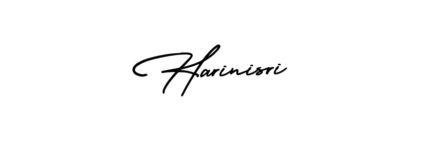 Use a signature maker to create a handwritten signature online. With this signature software, you can design (AmerikaSignatureDemo-Regular) your own signature for name Harinisri. Harinisri signature style 3 images and pictures png