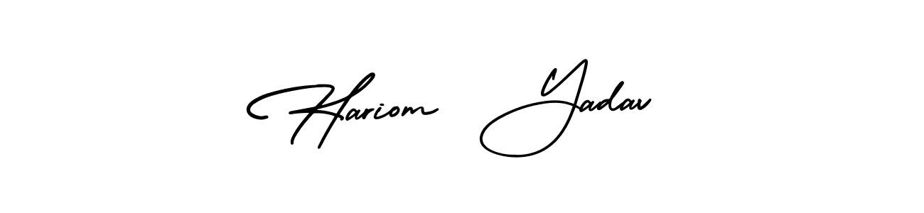 How to make Hariom  Yadav name signature. Use AmerikaSignatureDemo-Regular style for creating short signs online. This is the latest handwritten sign. Hariom  Yadav signature style 3 images and pictures png