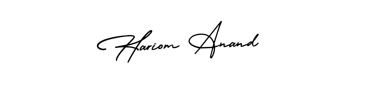 Design your own signature with our free online signature maker. With this signature software, you can create a handwritten (AmerikaSignatureDemo-Regular) signature for name Hariom Anand. Hariom Anand signature style 3 images and pictures png