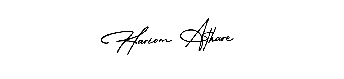 Create a beautiful signature design for name Hariom Athare. With this signature (AmerikaSignatureDemo-Regular) fonts, you can make a handwritten signature for free. Hariom Athare signature style 3 images and pictures png