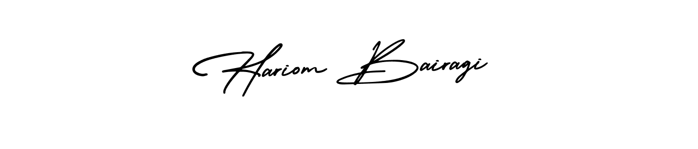 Make a beautiful signature design for name Hariom Bairagi. With this signature (AmerikaSignatureDemo-Regular) style, you can create a handwritten signature for free. Hariom Bairagi signature style 3 images and pictures png