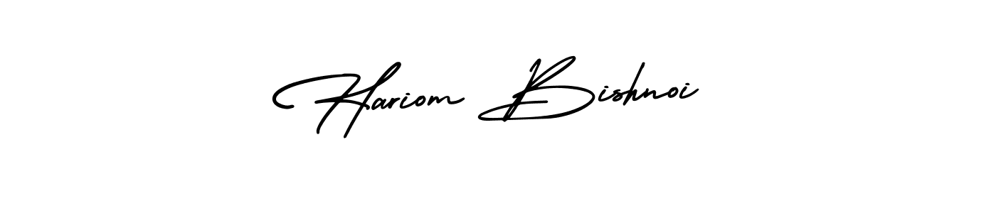 How to make Hariom Bishnoi signature? AmerikaSignatureDemo-Regular is a professional autograph style. Create handwritten signature for Hariom Bishnoi name. Hariom Bishnoi signature style 3 images and pictures png