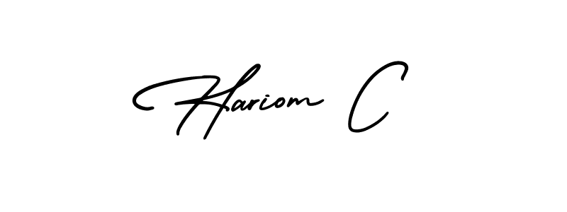 Make a short Hariom C signature style. Manage your documents anywhere anytime using AmerikaSignatureDemo-Regular. Create and add eSignatures, submit forms, share and send files easily. Hariom C signature style 3 images and pictures png