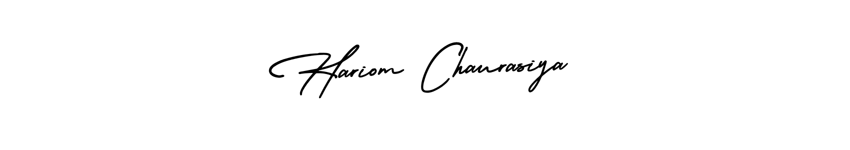 Design your own signature with our free online signature maker. With this signature software, you can create a handwritten (AmerikaSignatureDemo-Regular) signature for name Hariom Chaurasiya. Hariom Chaurasiya signature style 3 images and pictures png