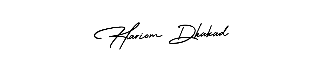 Also You can easily find your signature by using the search form. We will create Hariom Dhakad name handwritten signature images for you free of cost using AmerikaSignatureDemo-Regular sign style. Hariom Dhakad signature style 3 images and pictures png