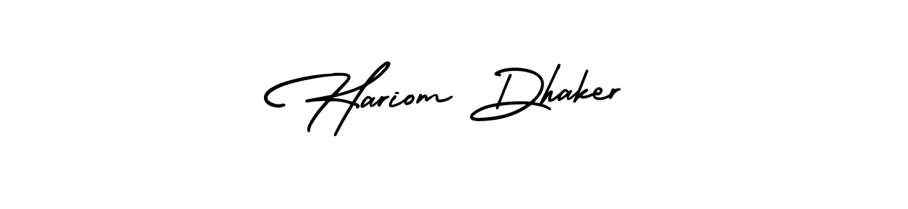 Also You can easily find your signature by using the search form. We will create Hariom Dhaker name handwritten signature images for you free of cost using AmerikaSignatureDemo-Regular sign style. Hariom Dhaker signature style 3 images and pictures png