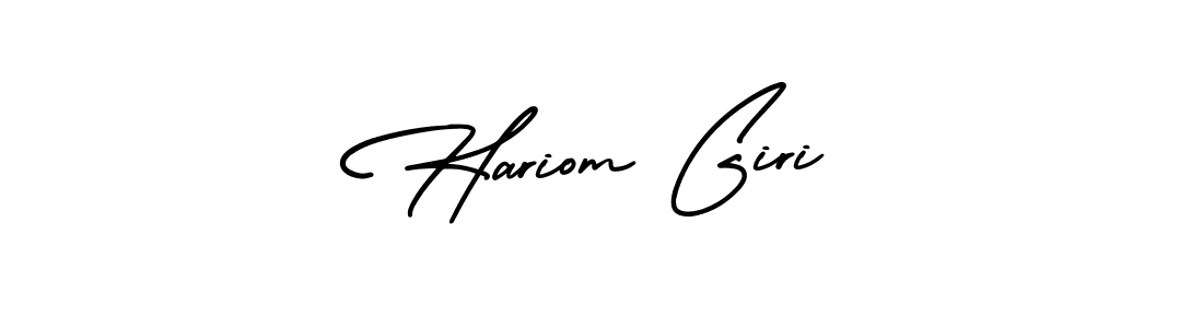 How to make Hariom Giri name signature. Use AmerikaSignatureDemo-Regular style for creating short signs online. This is the latest handwritten sign. Hariom Giri signature style 3 images and pictures png