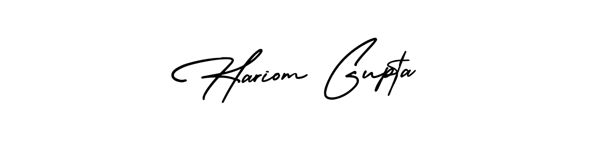 Also we have Hariom Gupta name is the best signature style. Create professional handwritten signature collection using AmerikaSignatureDemo-Regular autograph style. Hariom Gupta signature style 3 images and pictures png