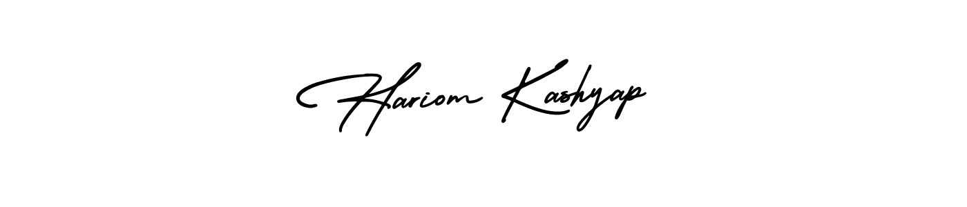 It looks lik you need a new signature style for name Hariom Kashyap. Design unique handwritten (AmerikaSignatureDemo-Regular) signature with our free signature maker in just a few clicks. Hariom Kashyap signature style 3 images and pictures png