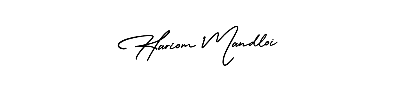 AmerikaSignatureDemo-Regular is a professional signature style that is perfect for those who want to add a touch of class to their signature. It is also a great choice for those who want to make their signature more unique. Get Hariom Mandloi name to fancy signature for free. Hariom Mandloi signature style 3 images and pictures png