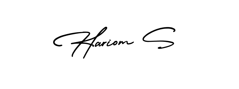 Best and Professional Signature Style for Hariom S. AmerikaSignatureDemo-Regular Best Signature Style Collection. Hariom S signature style 3 images and pictures png