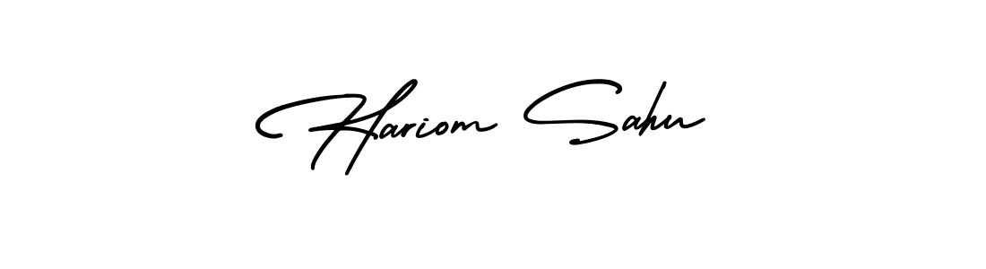 How to make Hariom Sahu signature? AmerikaSignatureDemo-Regular is a professional autograph style. Create handwritten signature for Hariom Sahu name. Hariom Sahu signature style 3 images and pictures png