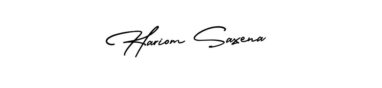 Also You can easily find your signature by using the search form. We will create Hariom Saxena name handwritten signature images for you free of cost using AmerikaSignatureDemo-Regular sign style. Hariom Saxena signature style 3 images and pictures png