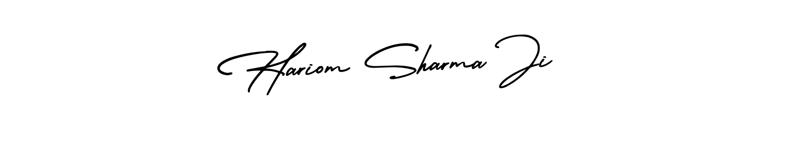 How to make Hariom Sharma Ji signature? AmerikaSignatureDemo-Regular is a professional autograph style. Create handwritten signature for Hariom Sharma Ji name. Hariom Sharma Ji signature style 3 images and pictures png