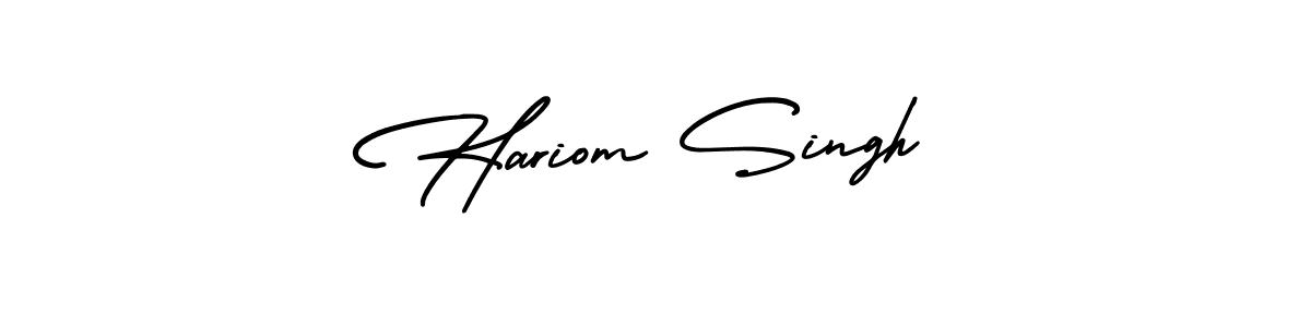 It looks lik you need a new signature style for name Hariom Singh. Design unique handwritten (AmerikaSignatureDemo-Regular) signature with our free signature maker in just a few clicks. Hariom Singh signature style 3 images and pictures png