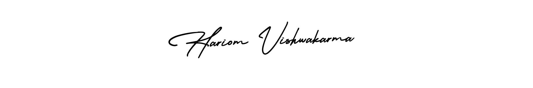 Similarly AmerikaSignatureDemo-Regular is the best handwritten signature design. Signature creator online .You can use it as an online autograph creator for name Hariom Vishwakarma. Hariom Vishwakarma signature style 3 images and pictures png