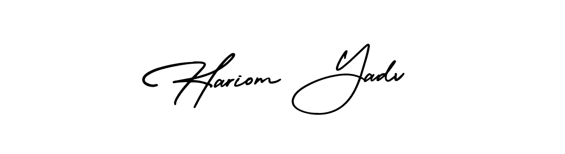 How to make Hariom Yadv name signature. Use AmerikaSignatureDemo-Regular style for creating short signs online. This is the latest handwritten sign. Hariom Yadv signature style 3 images and pictures png
