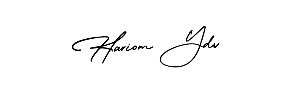 Also we have Hariom Ydv name is the best signature style. Create professional handwritten signature collection using AmerikaSignatureDemo-Regular autograph style. Hariom Ydv signature style 3 images and pictures png