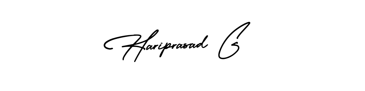 Create a beautiful signature design for name Hariprasad G. With this signature (AmerikaSignatureDemo-Regular) fonts, you can make a handwritten signature for free. Hariprasad G signature style 3 images and pictures png