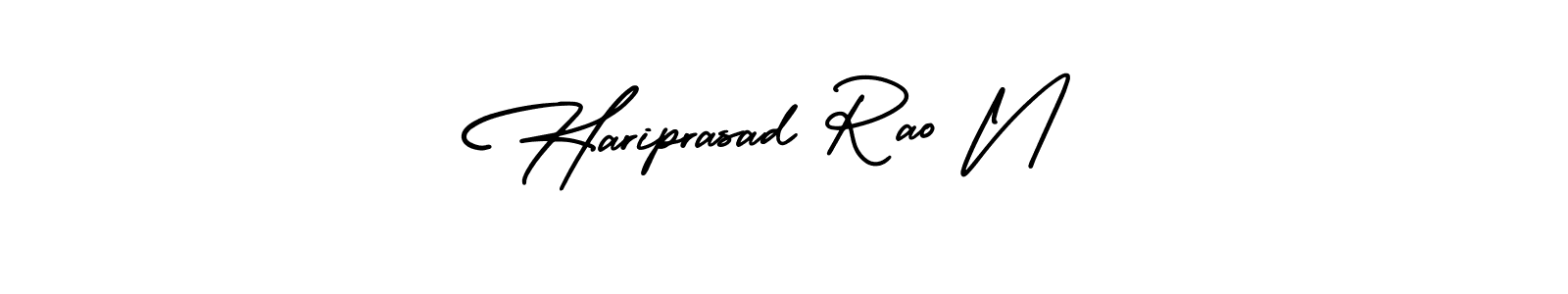 Design your own signature with our free online signature maker. With this signature software, you can create a handwritten (AmerikaSignatureDemo-Regular) signature for name Hariprasad Rao N. Hariprasad Rao N signature style 3 images and pictures png
