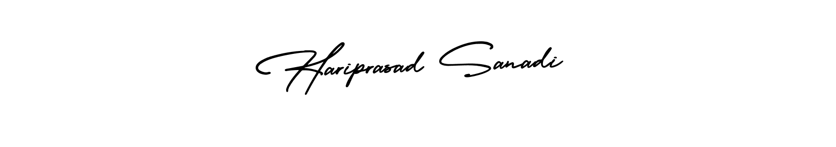 AmerikaSignatureDemo-Regular is a professional signature style that is perfect for those who want to add a touch of class to their signature. It is also a great choice for those who want to make their signature more unique. Get Hariprasad Sanadi name to fancy signature for free. Hariprasad Sanadi signature style 3 images and pictures png