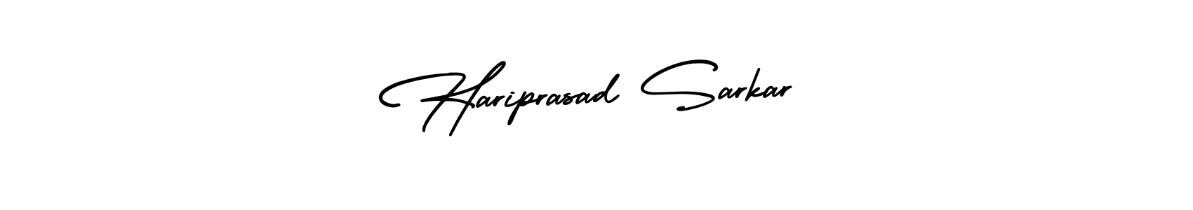 The best way (AmerikaSignatureDemo-Regular) to make a short signature is to pick only two or three words in your name. The name Hariprasad Sarkar include a total of six letters. For converting this name. Hariprasad Sarkar signature style 3 images and pictures png