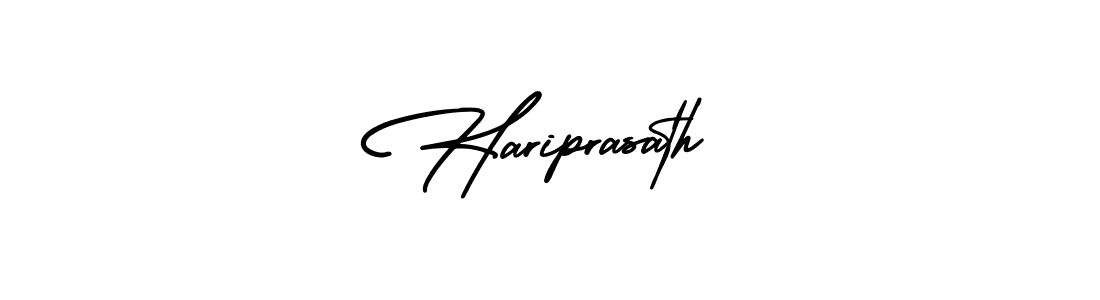 How to make Hariprasath name signature. Use AmerikaSignatureDemo-Regular style for creating short signs online. This is the latest handwritten sign. Hariprasath signature style 3 images and pictures png