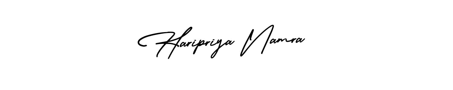 Design your own signature with our free online signature maker. With this signature software, you can create a handwritten (AmerikaSignatureDemo-Regular) signature for name Haripriya Namra. Haripriya Namra signature style 3 images and pictures png