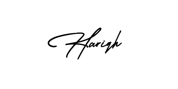 Design your own signature with our free online signature maker. With this signature software, you can create a handwritten (AmerikaSignatureDemo-Regular) signature for name Hariqh. Hariqh signature style 3 images and pictures png