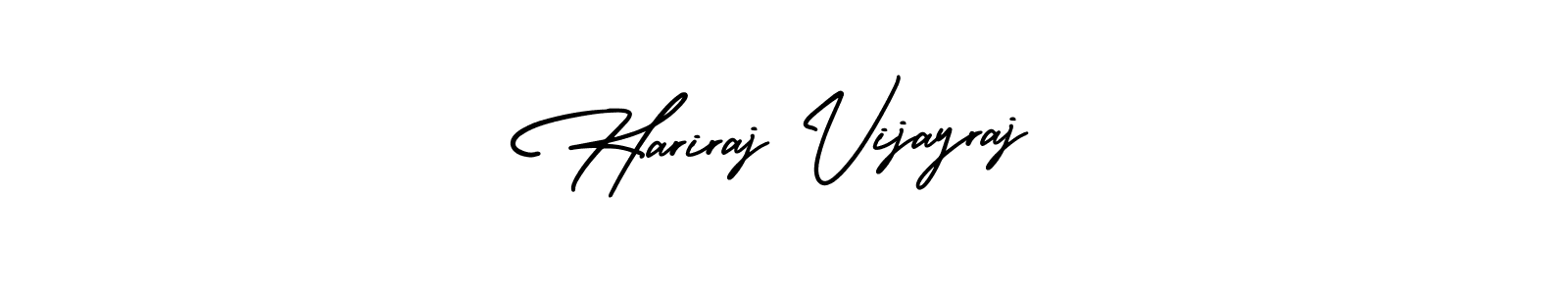 The best way (AmerikaSignatureDemo-Regular) to make a short signature is to pick only two or three words in your name. The name Hariraj Vijayraj include a total of six letters. For converting this name. Hariraj Vijayraj signature style 3 images and pictures png