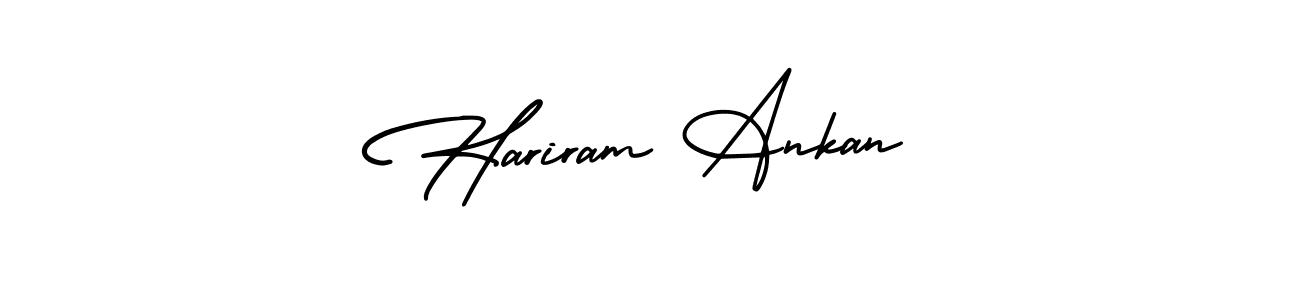 if you are searching for the best signature style for your name Hariram Ankan. so please give up your signature search. here we have designed multiple signature styles  using AmerikaSignatureDemo-Regular. Hariram Ankan signature style 3 images and pictures png