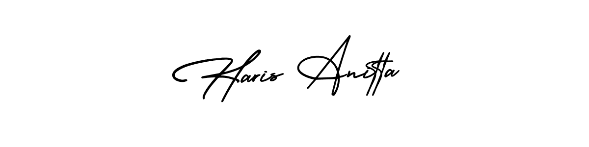 Use a signature maker to create a handwritten signature online. With this signature software, you can design (AmerikaSignatureDemo-Regular) your own signature for name Haris Anitta. Haris Anitta signature style 3 images and pictures png