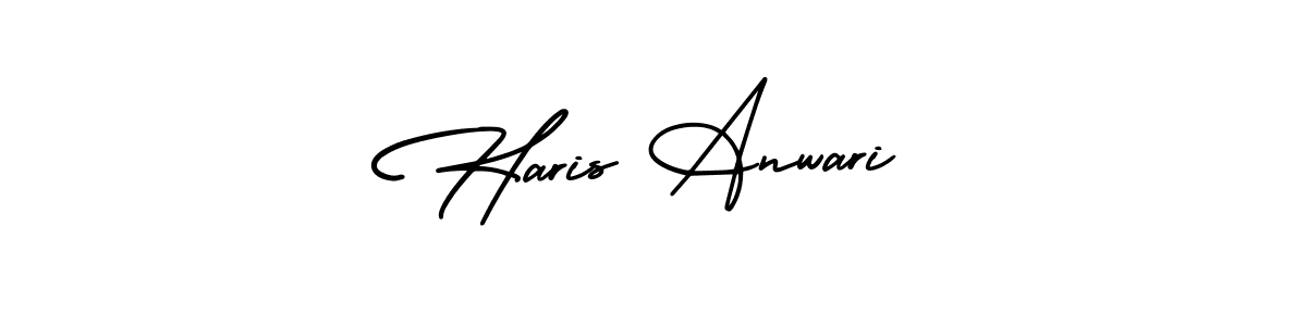 How to Draw Haris Anwari signature style? AmerikaSignatureDemo-Regular is a latest design signature styles for name Haris Anwari. Haris Anwari signature style 3 images and pictures png